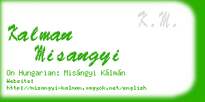 kalman misangyi business card