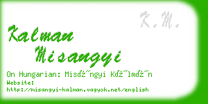 kalman misangyi business card